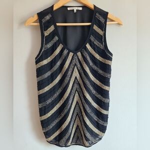 English Rose sheer beaded‎ tank top